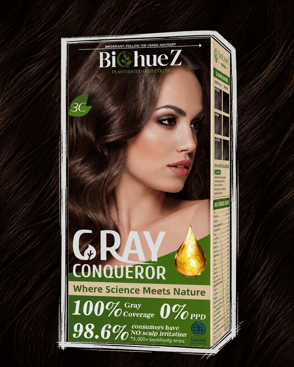 BioHueZ 3C Dark Mocha Brown packaging